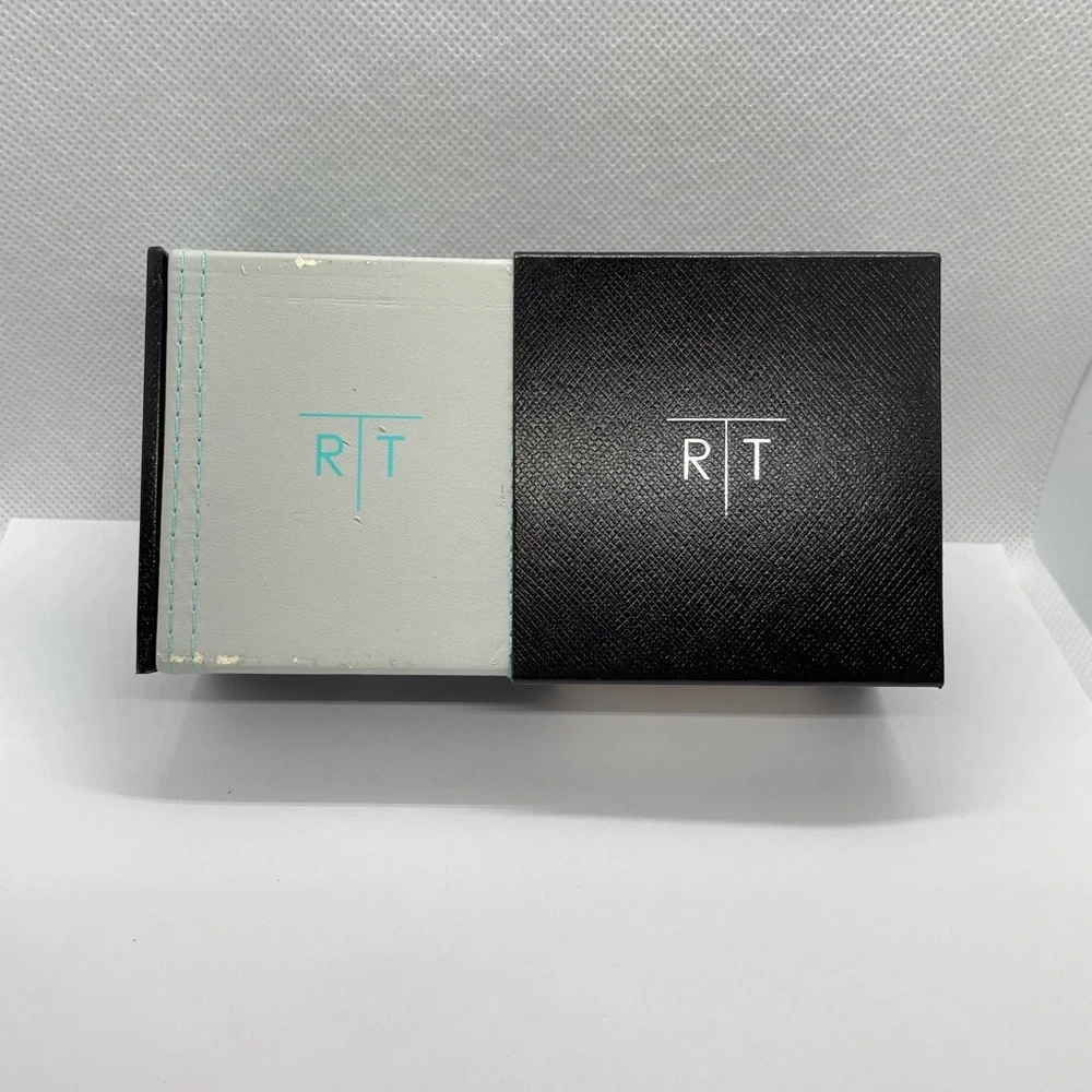 R|T by Robert Tateossian Cufflinks; Blue / Silver Pearl Cufflinks.  New in Box
