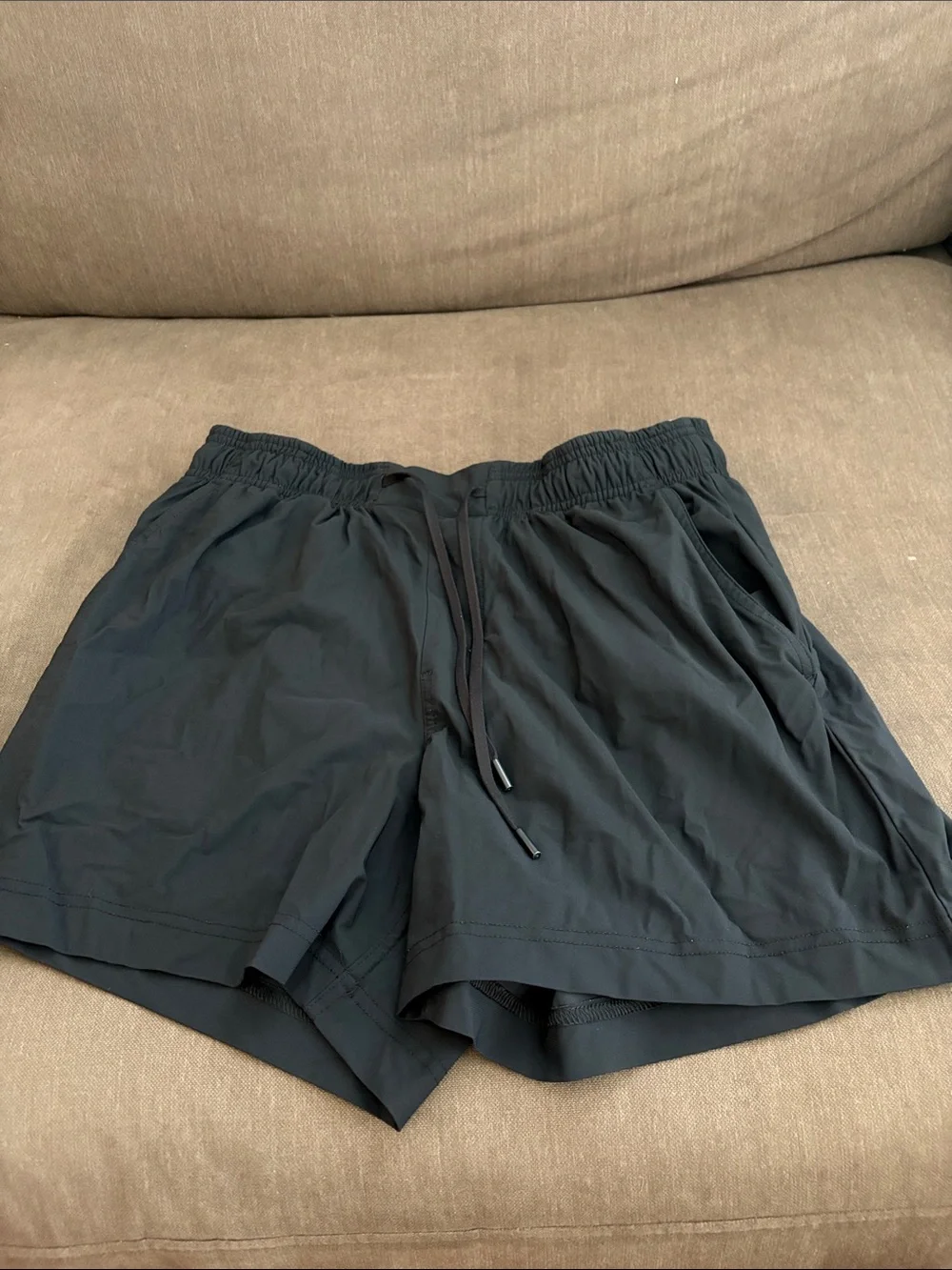 Black Athletic Drawstring Shorts