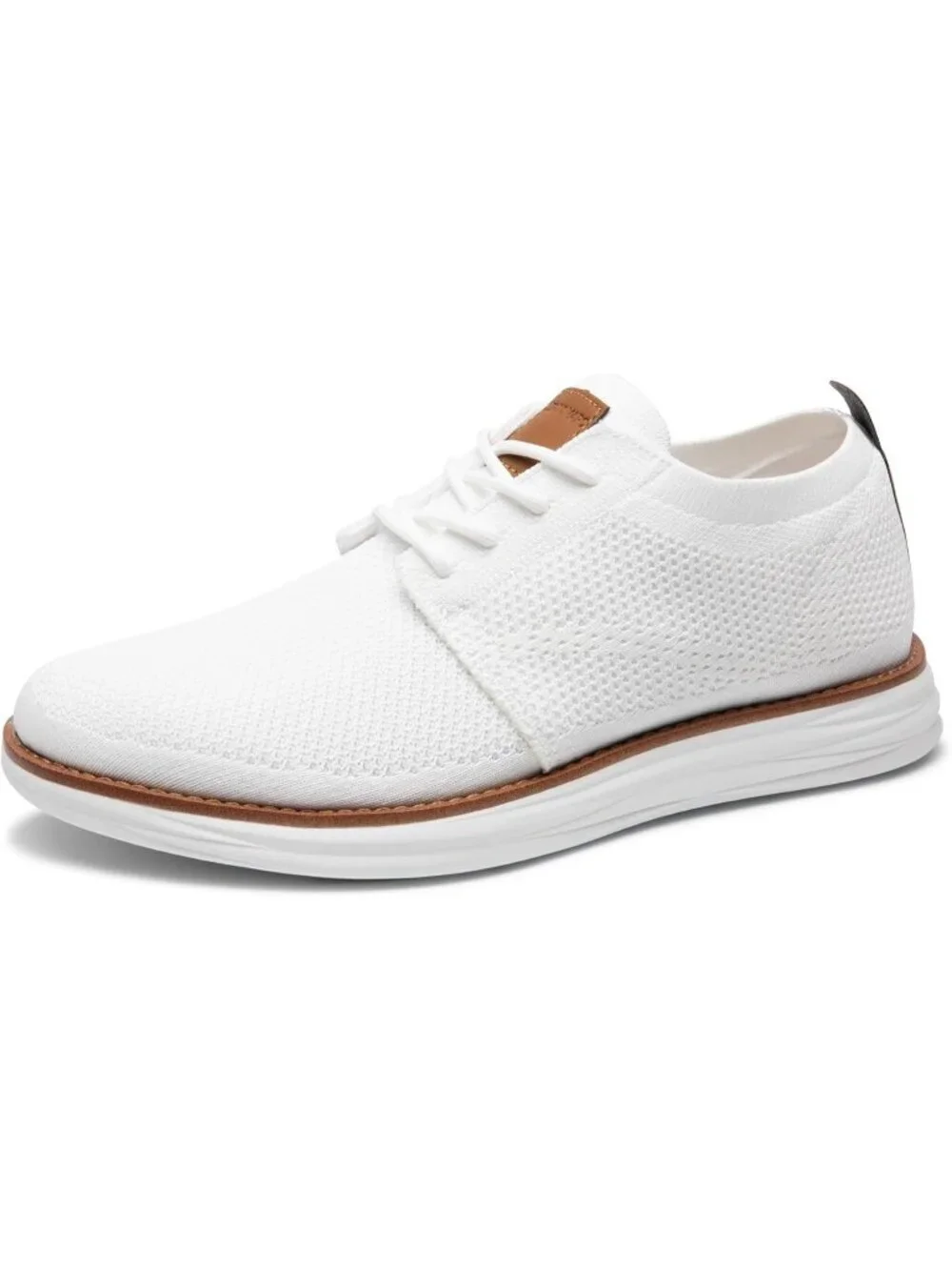 Bruno Marc Men's White Ethylene Vinyl Acetate Lace up Lightweight Sneakers