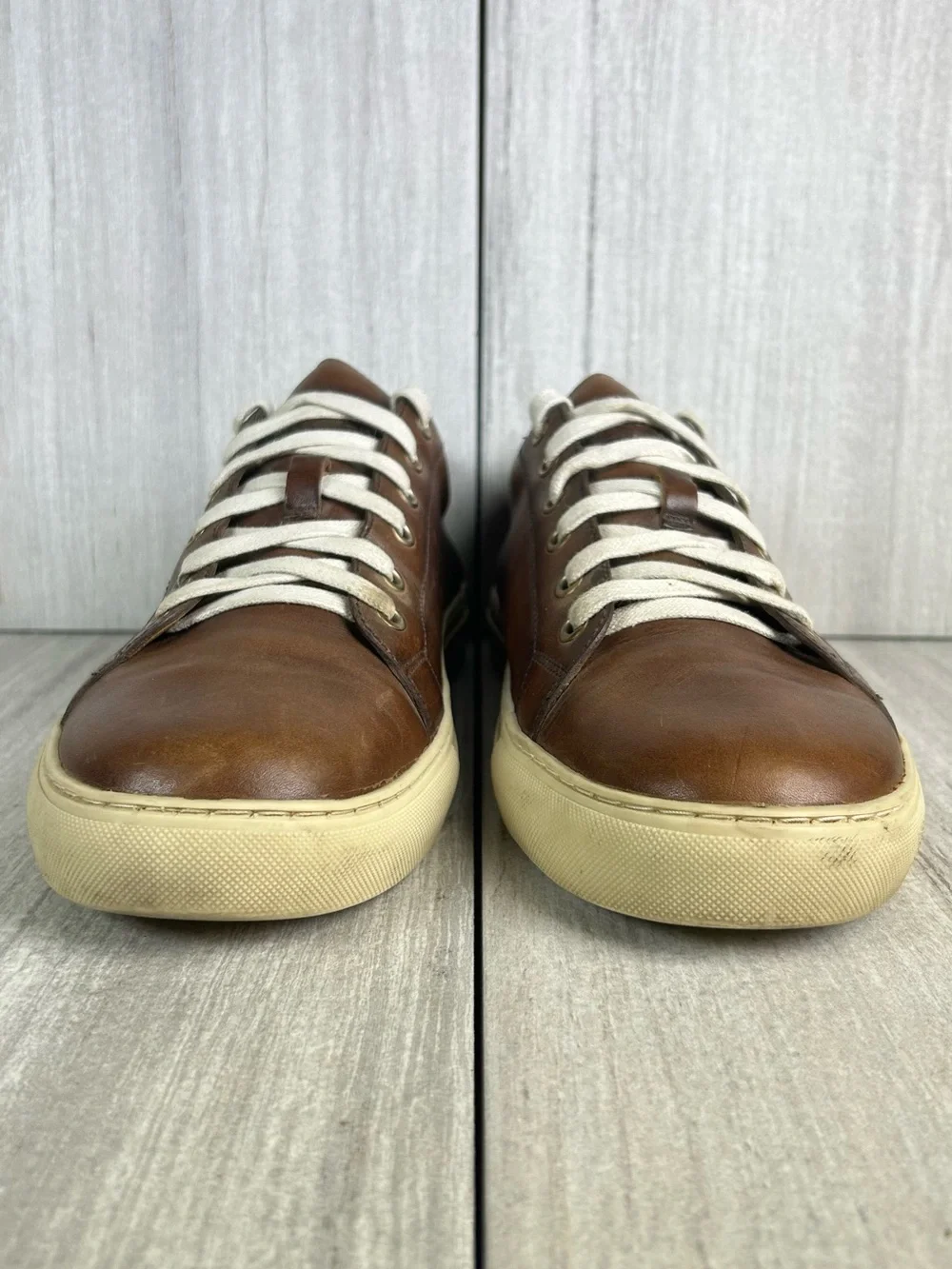 Peter Millar Brown Leather Casual Lace Up Sneaker Dress Shoe Men’s Size 10.5