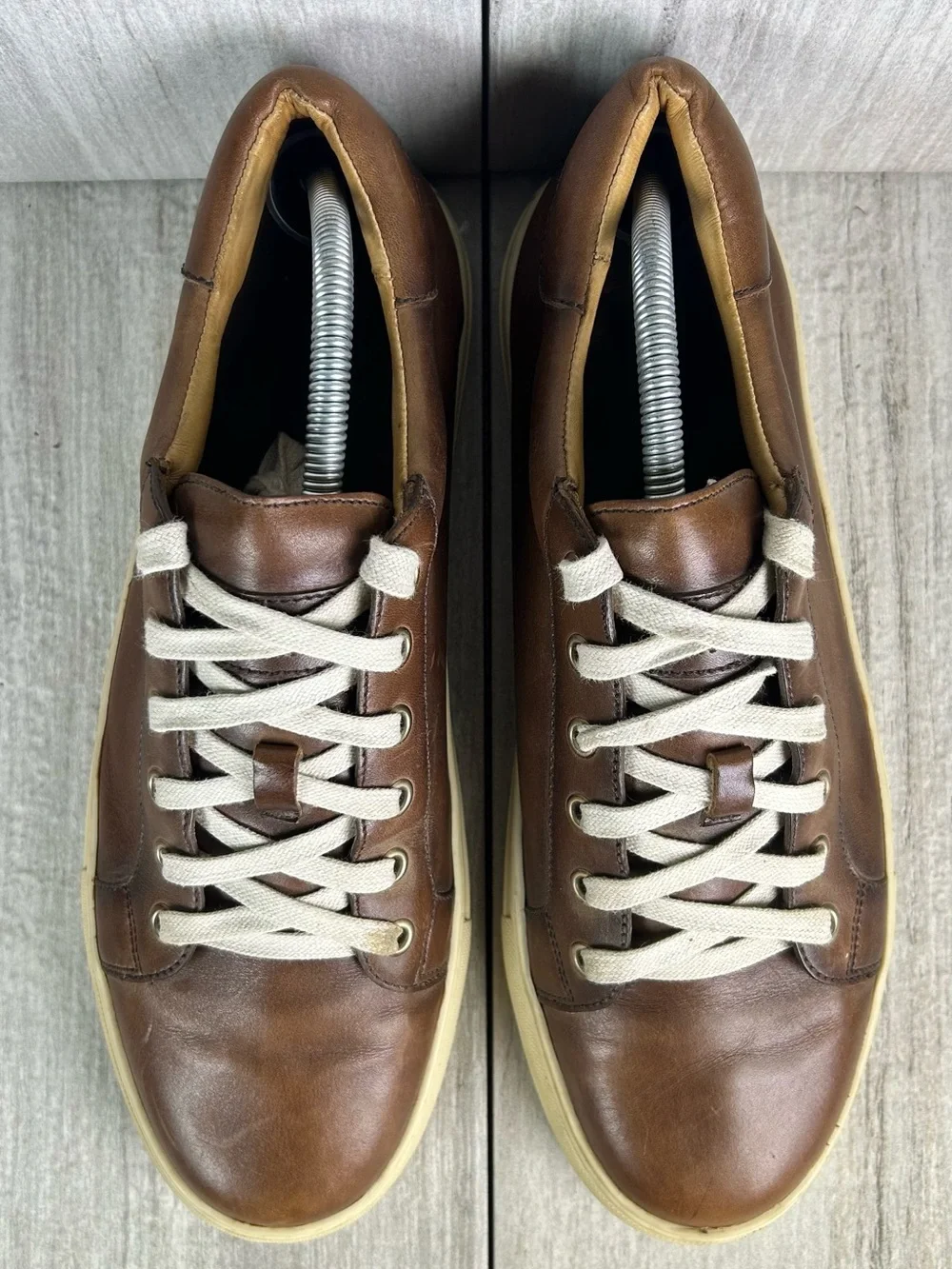 Peter Millar Brown Leather Casual Lace Up Sneaker Dress Shoe Men’s Size 10.5