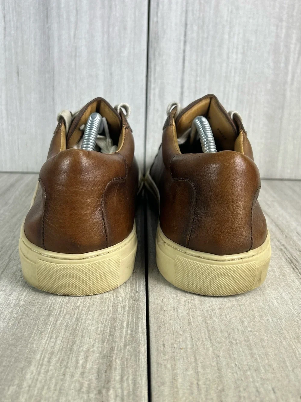 Peter Millar Brown Leather Casual Lace Up Sneaker Dress Shoe Men’s Size 10.5