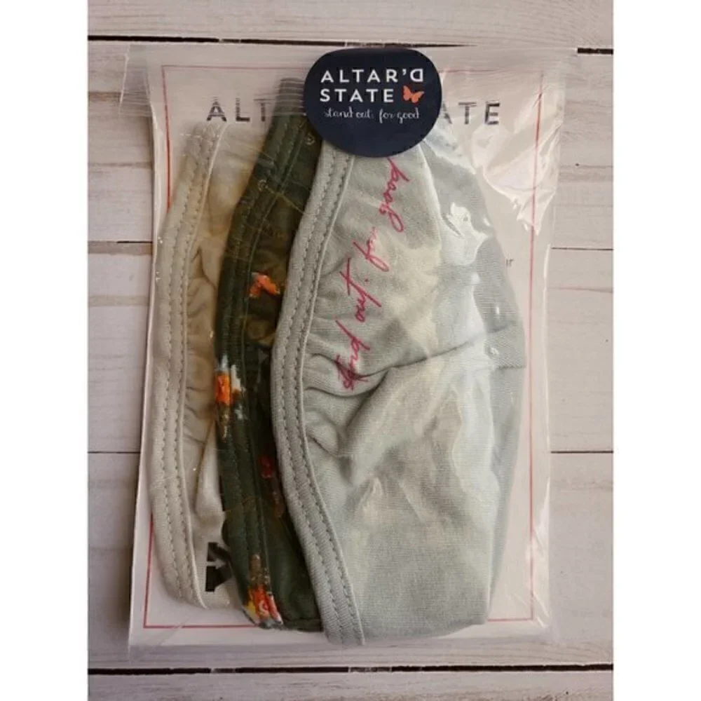 Altar'd State Cloth Face Masks Pack of 3 NWT