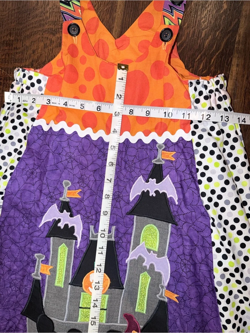 Disney Mickey & Friends Halloween Appliqué  Custom Dress - Orange & Purple