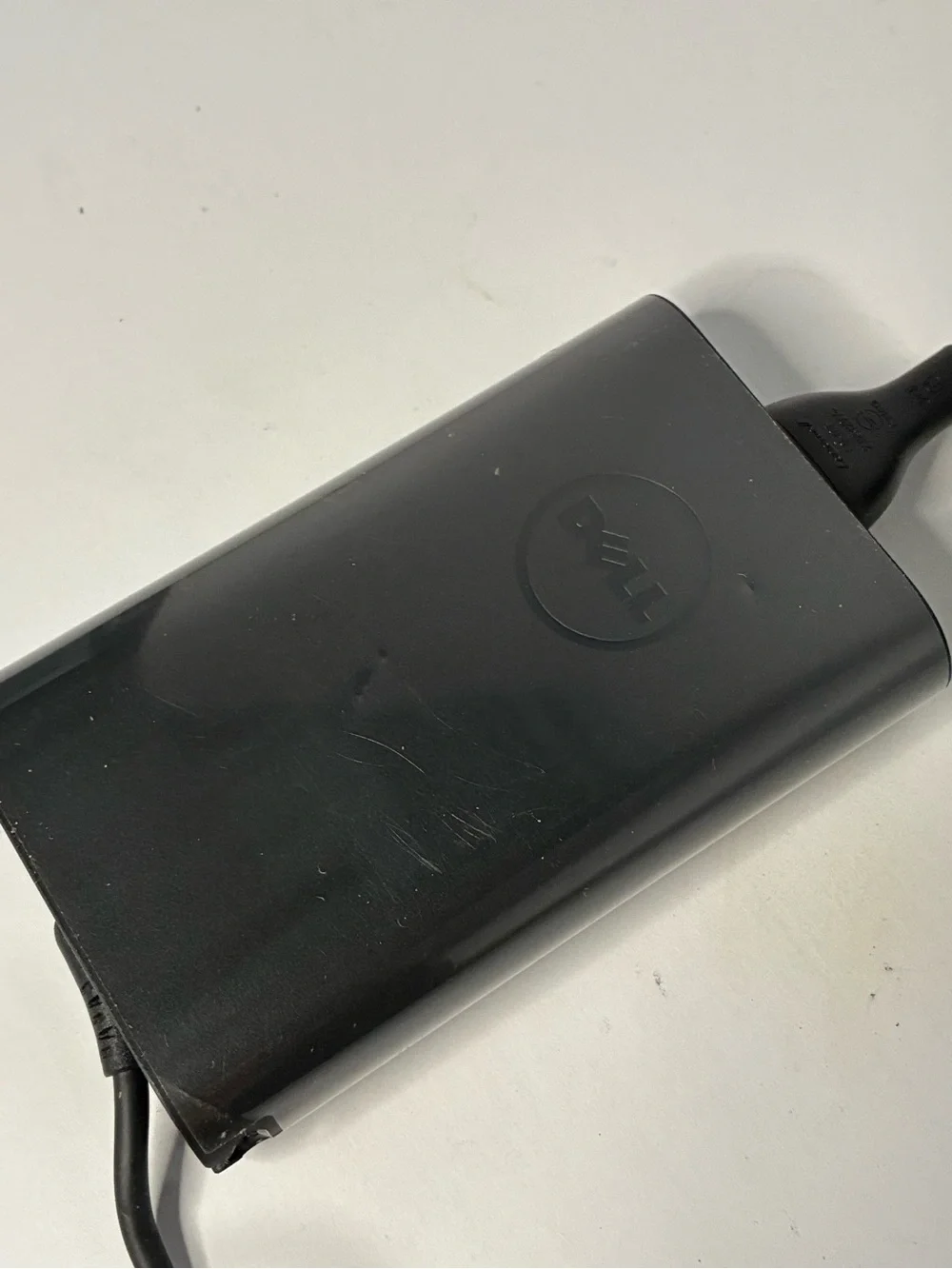 Dell Dark Gray and Black Laptop Charger Adapter