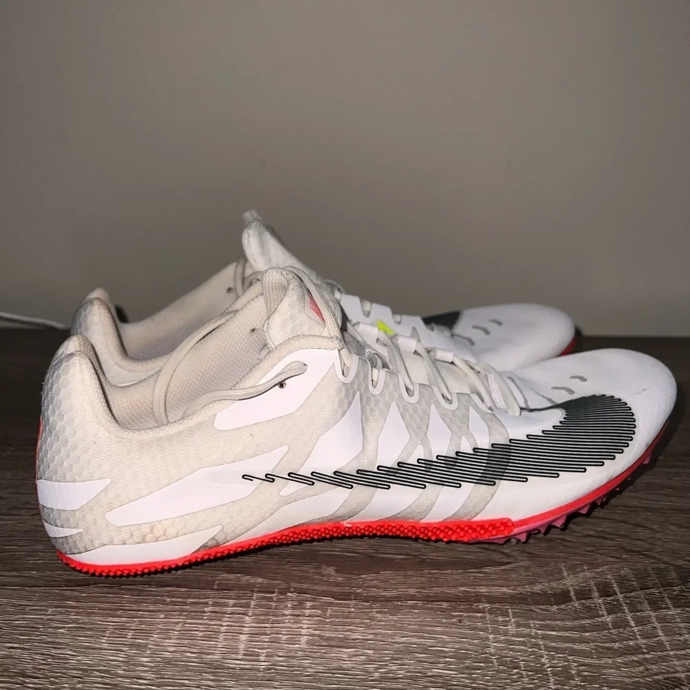 Nike White Black and Pink Track Shoes Sz 11.5