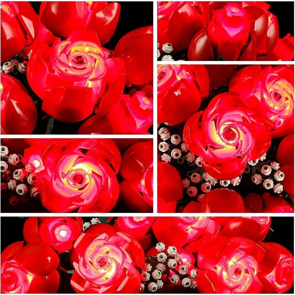YEABRICKS LED Lighting Kit‎ for LEGO Bouquet of Roses 10328 - No Lego Model