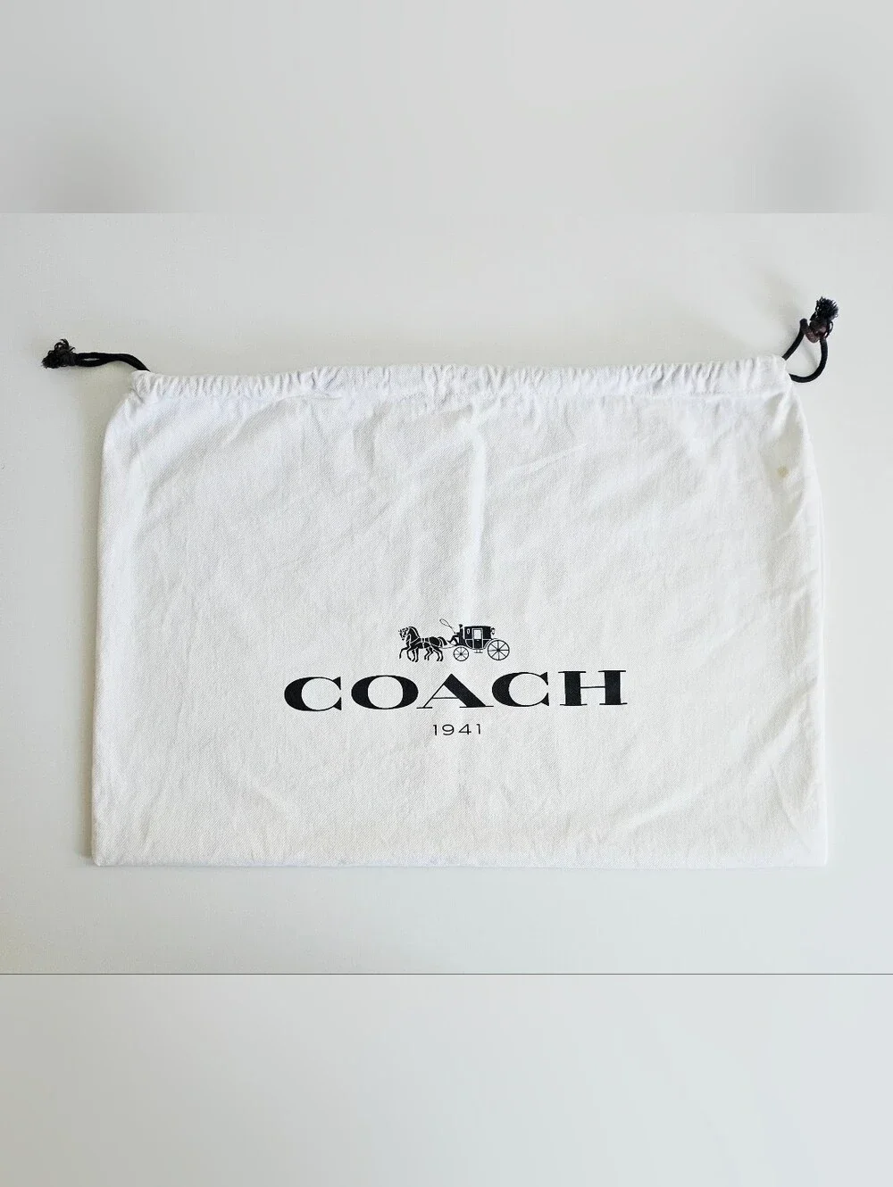 Coach Premium Cotton Large White Dust Bag