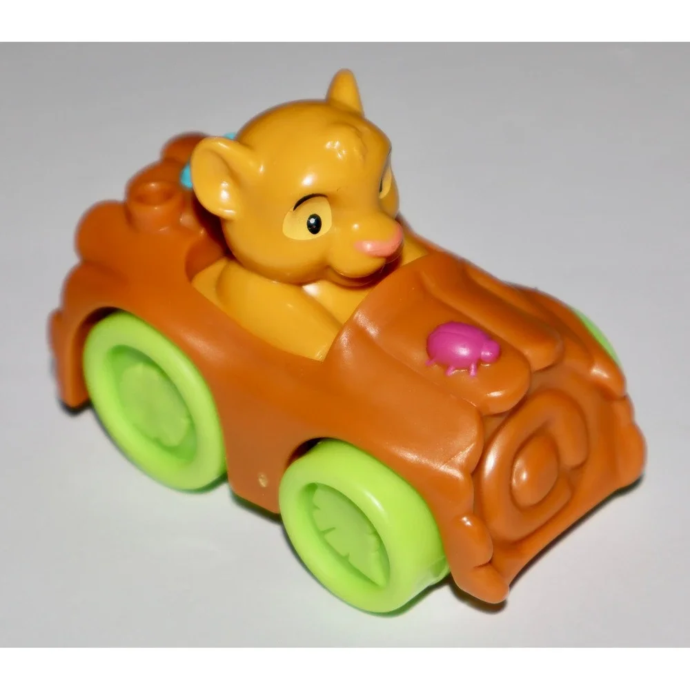 Fisher Price Mattel 2012 Little People The Lion KIng Simba Wheelies Car