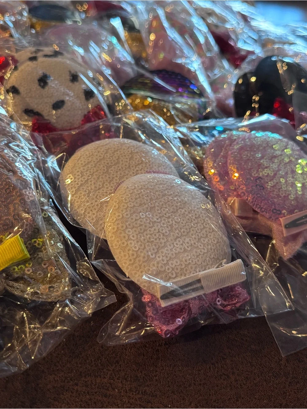 New! Bulk Lot of 29 Sets Minnie Ear Hair Clips with Bows-Wholesale Pricing