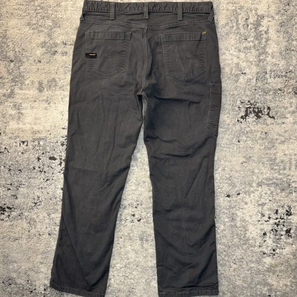 Ariat Rebar Jeans Fits Mens 36x32 Grey M4 Relaxed Straight DuraStretch Workwear