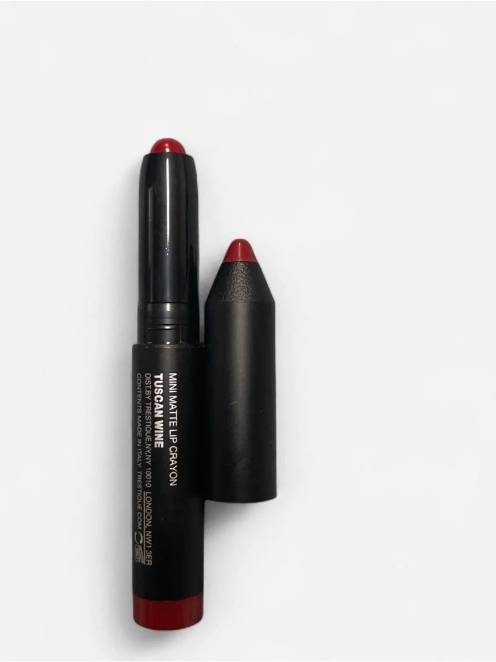 treStiQue Mini Lip Crayon Set — Bright Red, Rosy Pink, Warm Brown