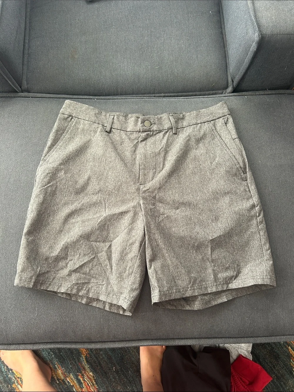 Old Navy Men's Heather Gray Flat-Front Shorts
