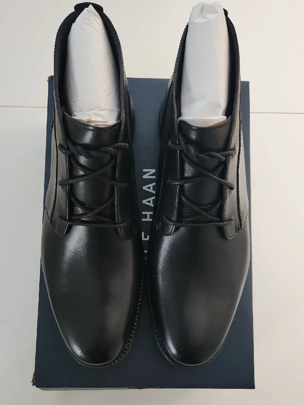 Cole Haan Black Leather Chukka Boots