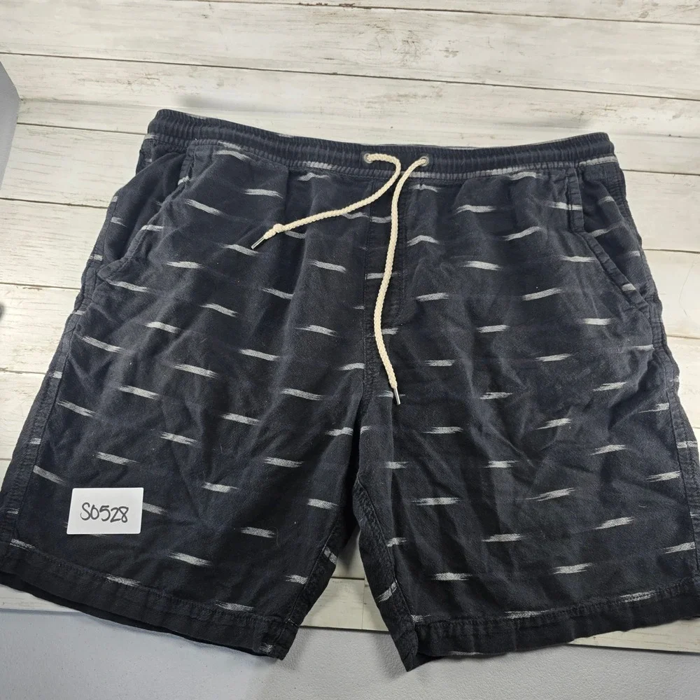 American Eagle Outfitters Mens XL Navy Blue Ikat Dash Cotton Lounge Shorts