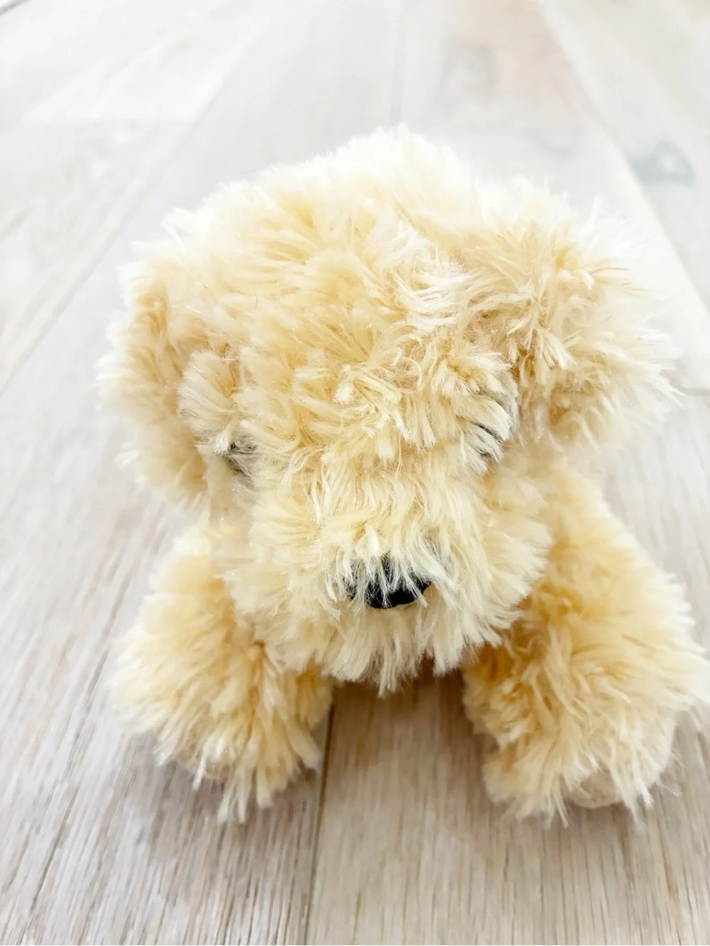 Plush Cream Puppy Stuffed Animal - Soft Cuddly Companion