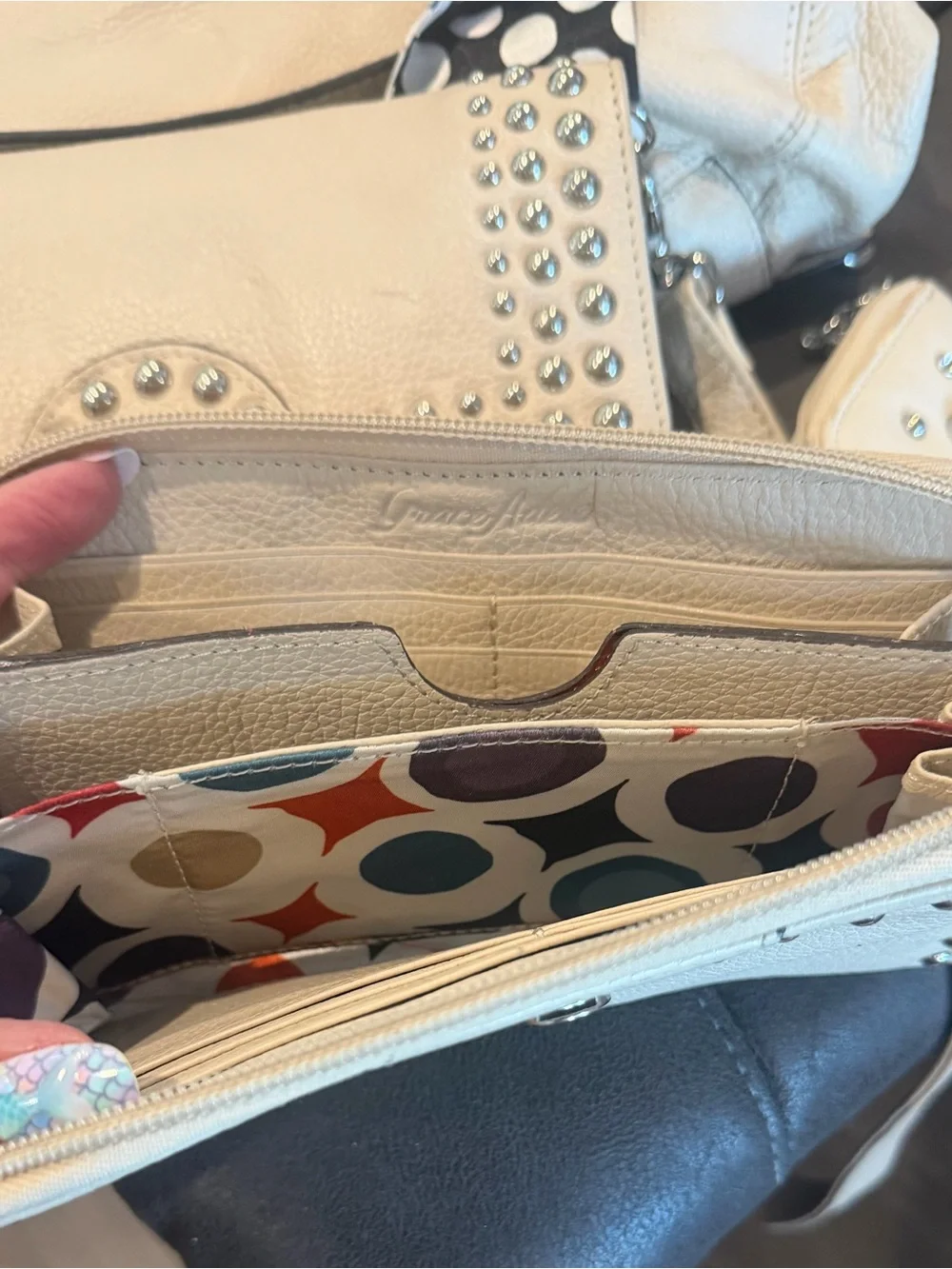 Grace Adele cream leather