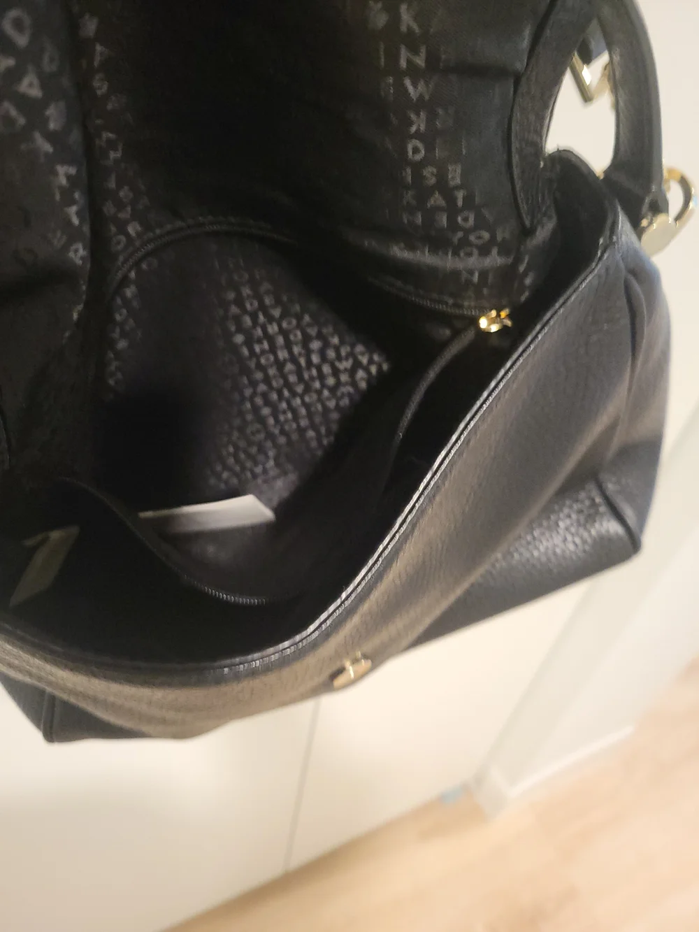 kate spade Black Pebbled Leather Tassel Crossbody Bag