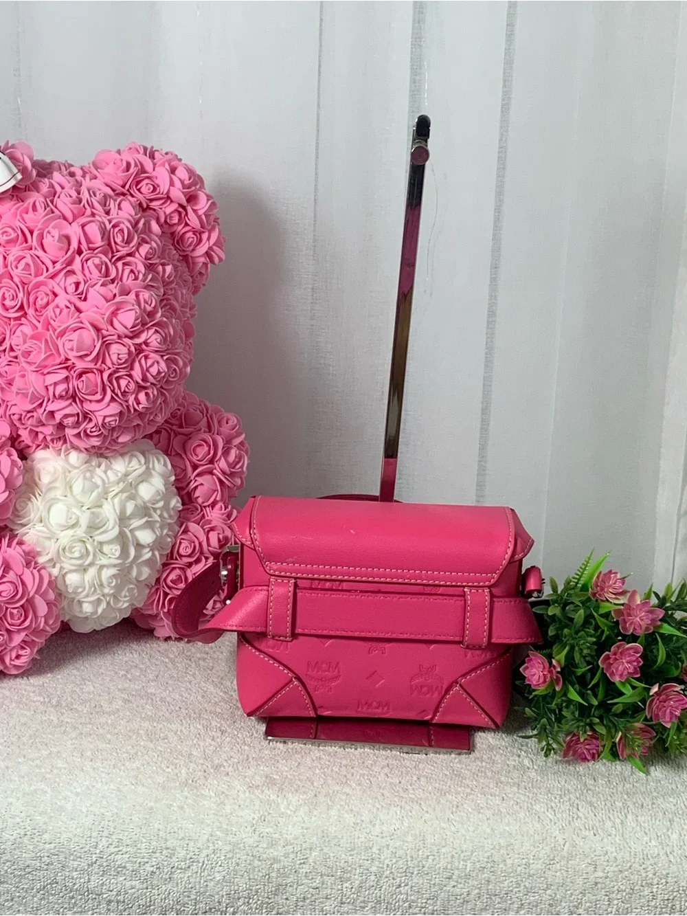 NWT MCM Patricia Pink Crossbody Belt Bag