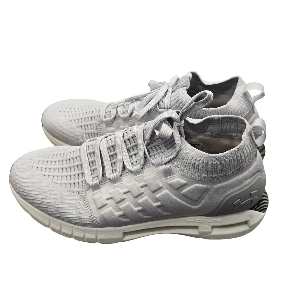 Under Armour HOVR Phantom 2 Knit Sneakers Men's 12 White Gray Running Gym Sporty