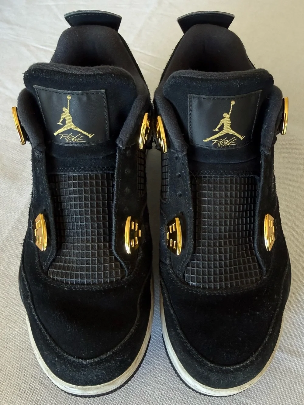 Air Jordan 4 Retro 'Black Gold' Youth Sneakers