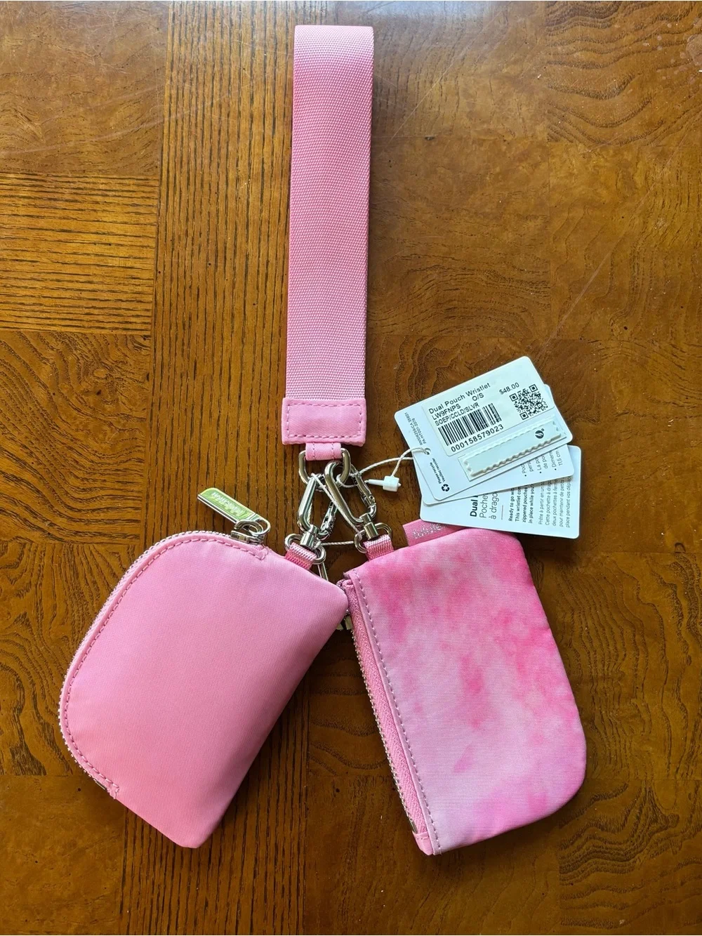 Lululemon Dual Pouch Wristlet in Candy Cloud NWT!