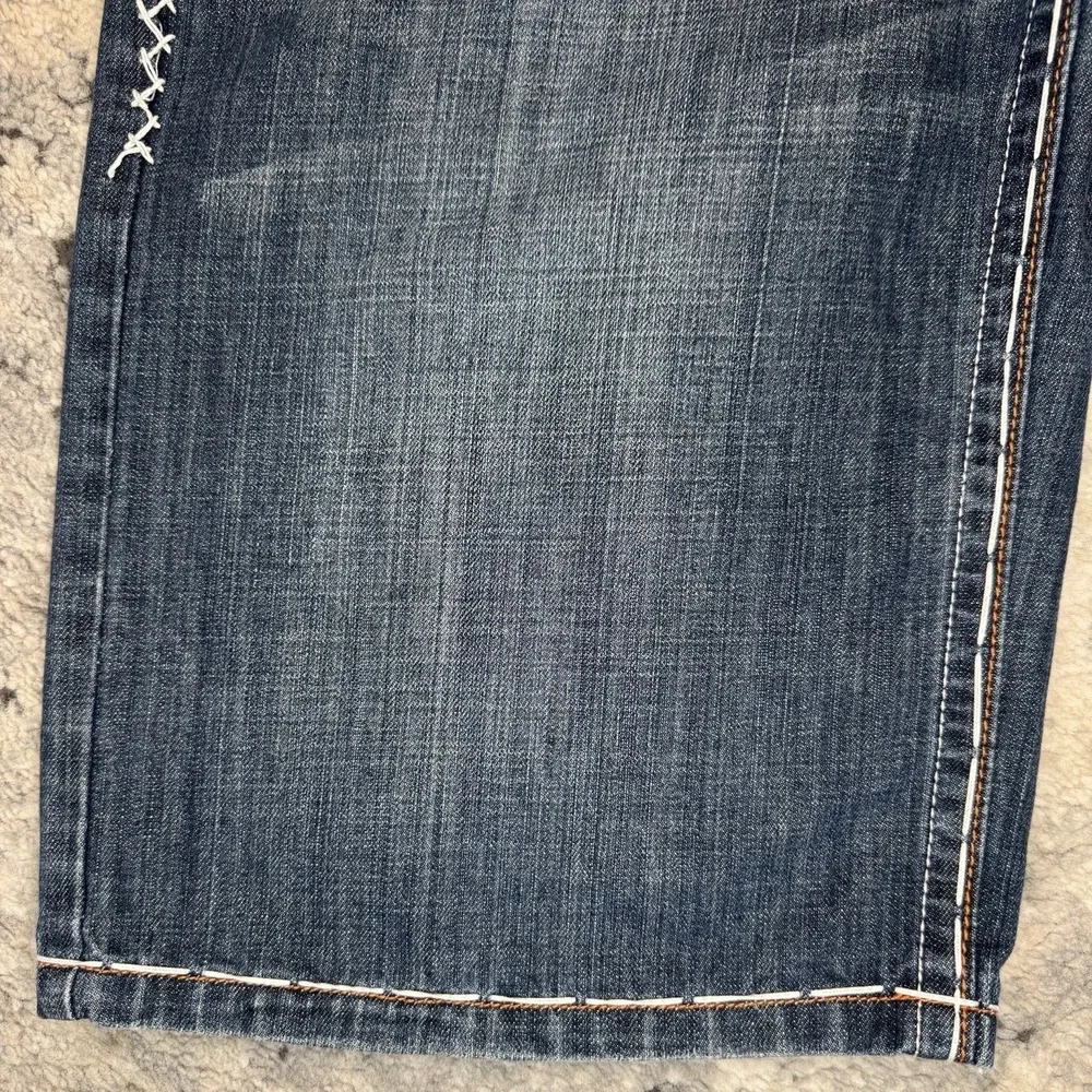 Y2K Laguna Beach Shorts 32 Fleur De Lis Embroidered Denim 2000s Rare