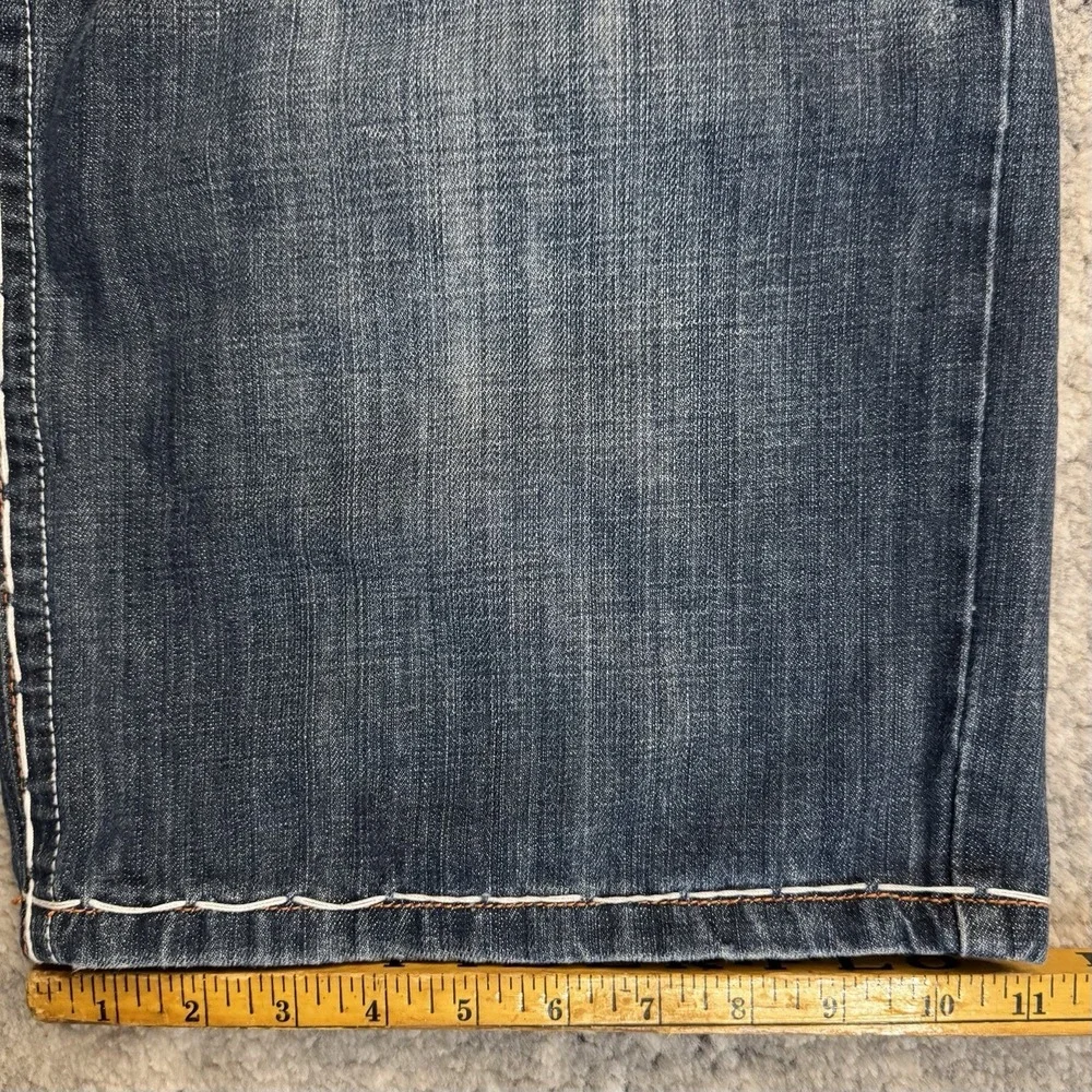 Y2K Laguna Beach Shorts 32 Fleur De Lis Embroidered Denim 2000s Rare