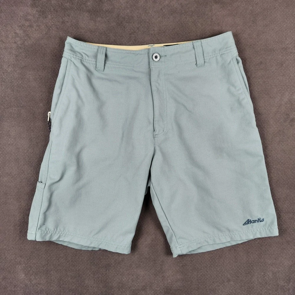 Atlantis‎ WeatherGear Sailing Shorts Mens Medium Blue Gray Performance Nautical