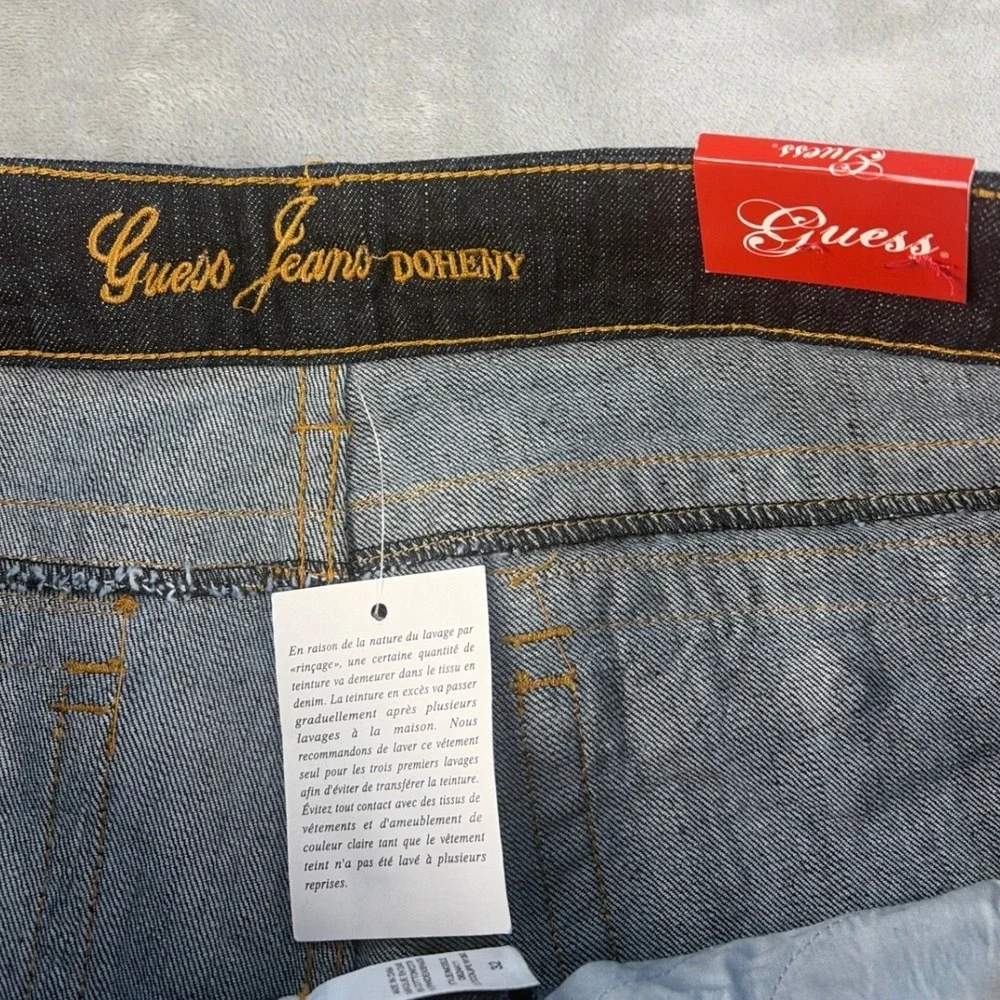 Guess Jeans Doheny Mens 32 Dark Indigo Wash Bootcut Low Rise Denim NWT