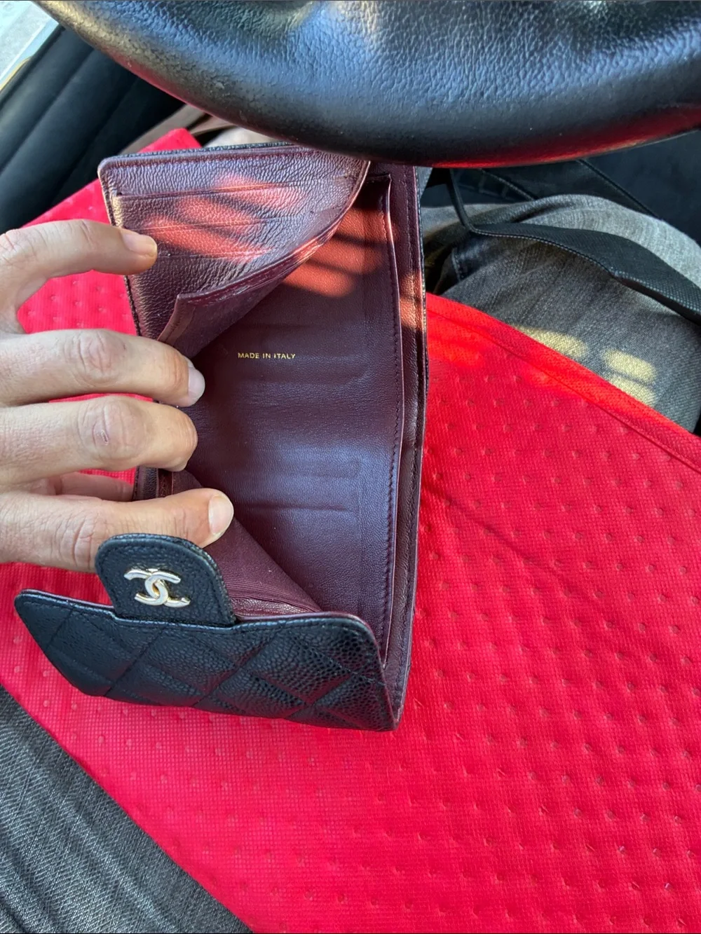 CHANEL compact wallet