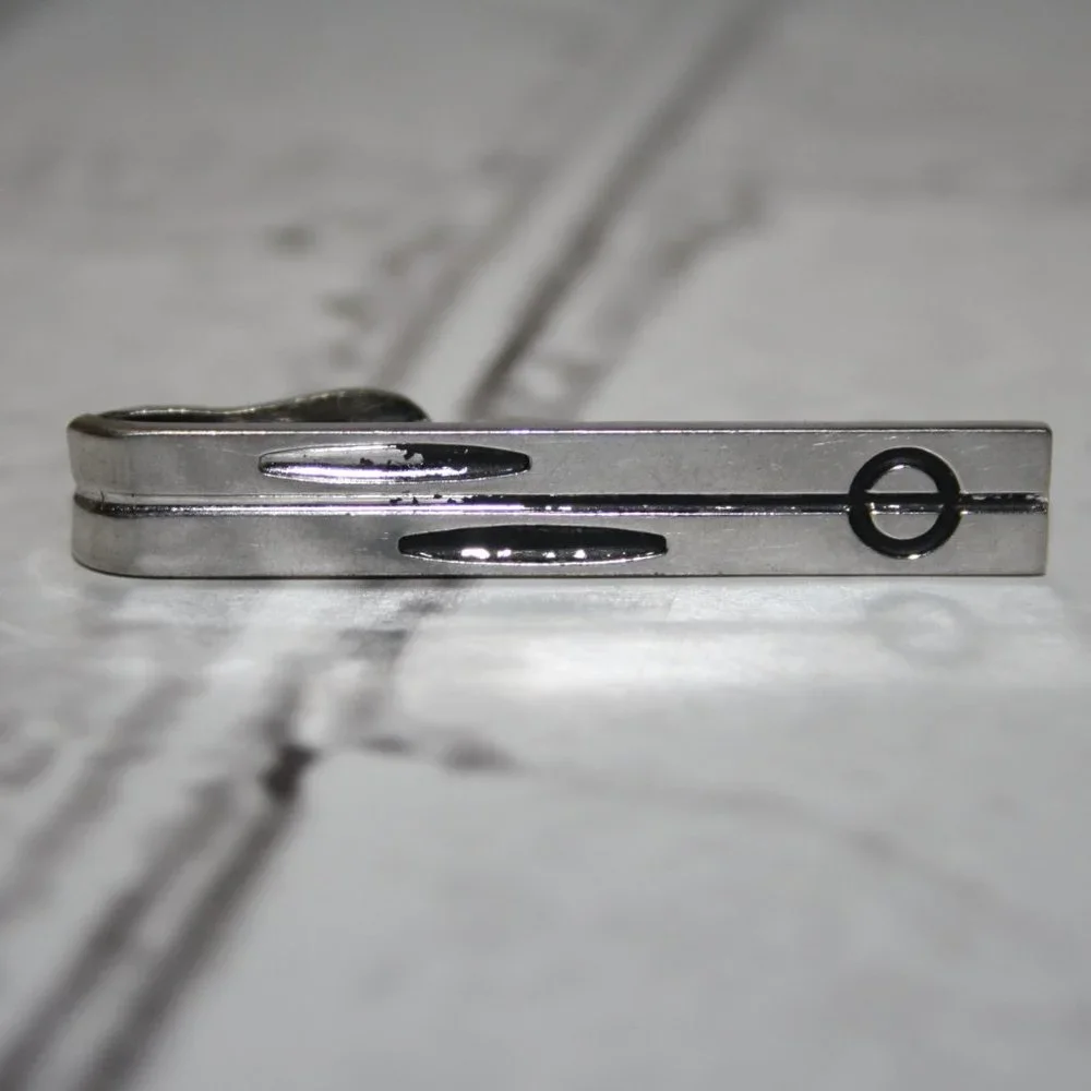 ⚫✨ Vintage Silver Tie Clip · 2