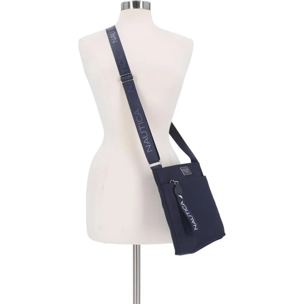 Women's Indigo 2 Nylon Crossbody Bag Purse with Adjustable Shoulder Strap