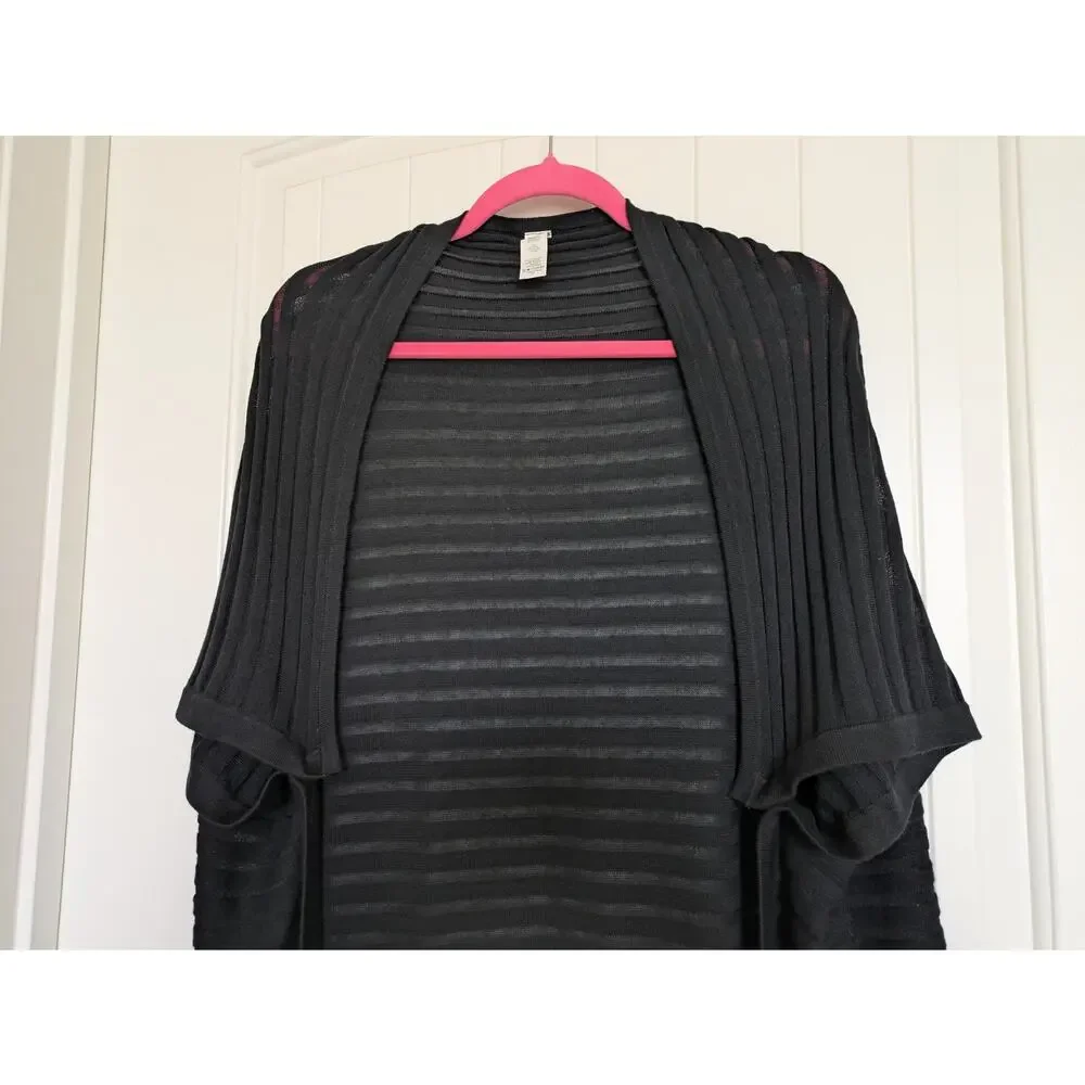 NWT Lululemon Rejuvenate Scarf Long Cardigan Womens Black Cocoon Wrap Cotton