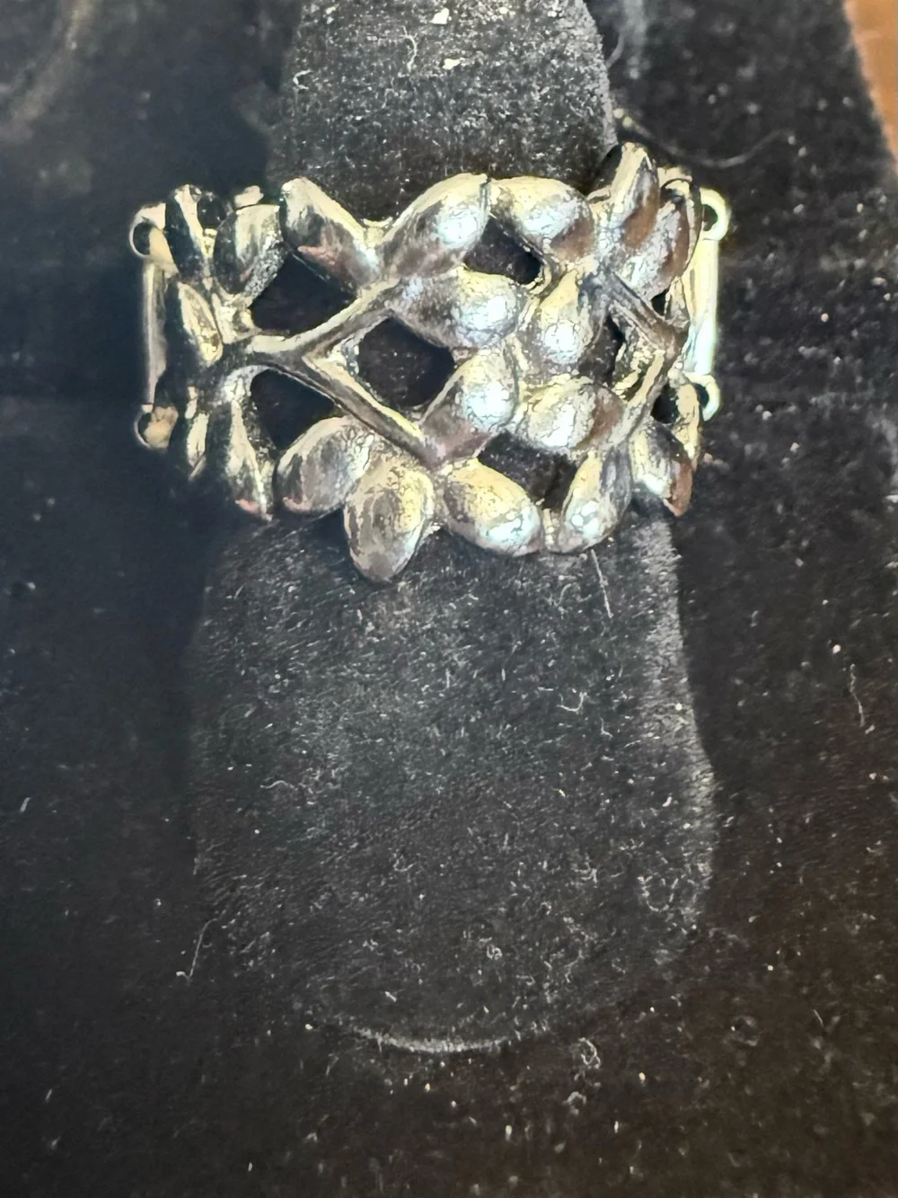 paparazzi Silver Leaf Vine Band Ring