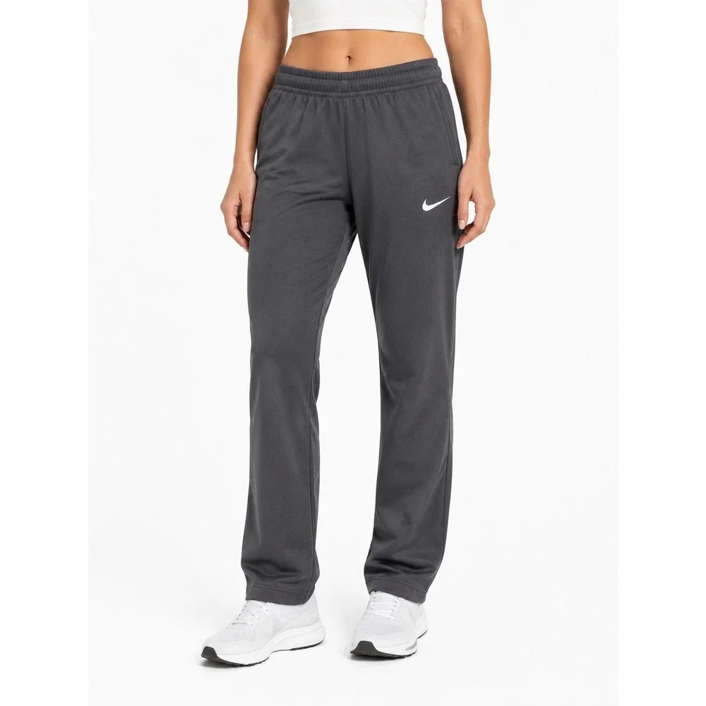 Nike Womens Dri-FIT Training Pants Charcoal Gray Straight Leg Size Small