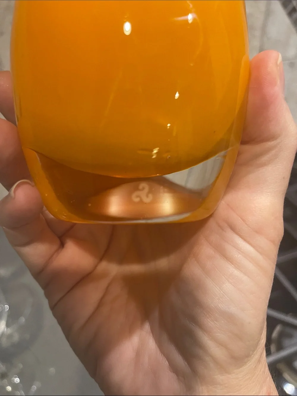 Glassbaby tangerine orange