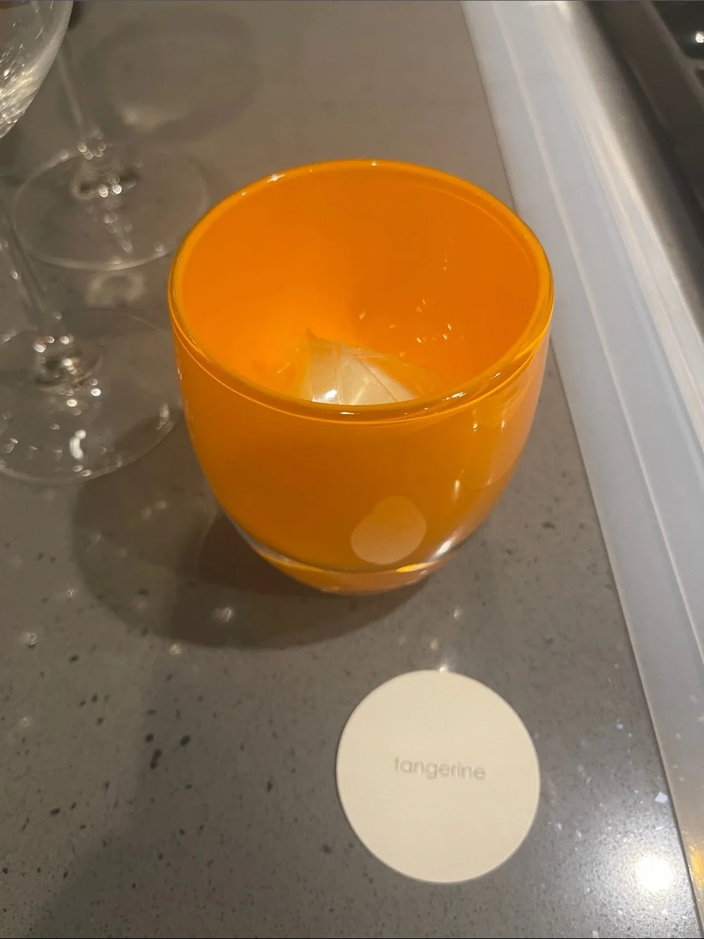 Glassbaby tangerine orange