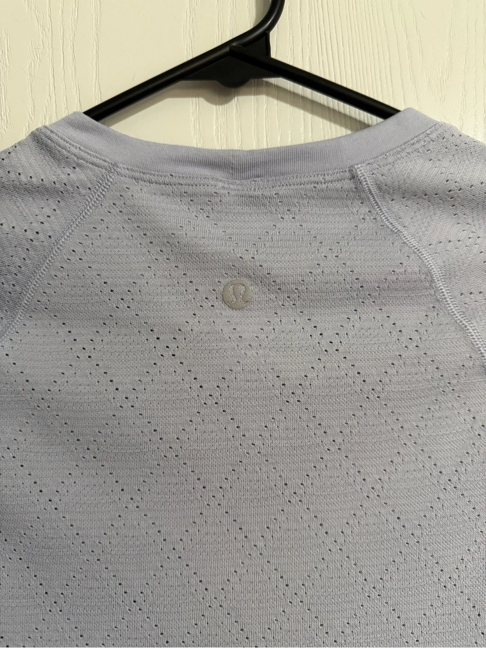 Lululemon Athletica Light Lavender Perforated Crew Neck Tee