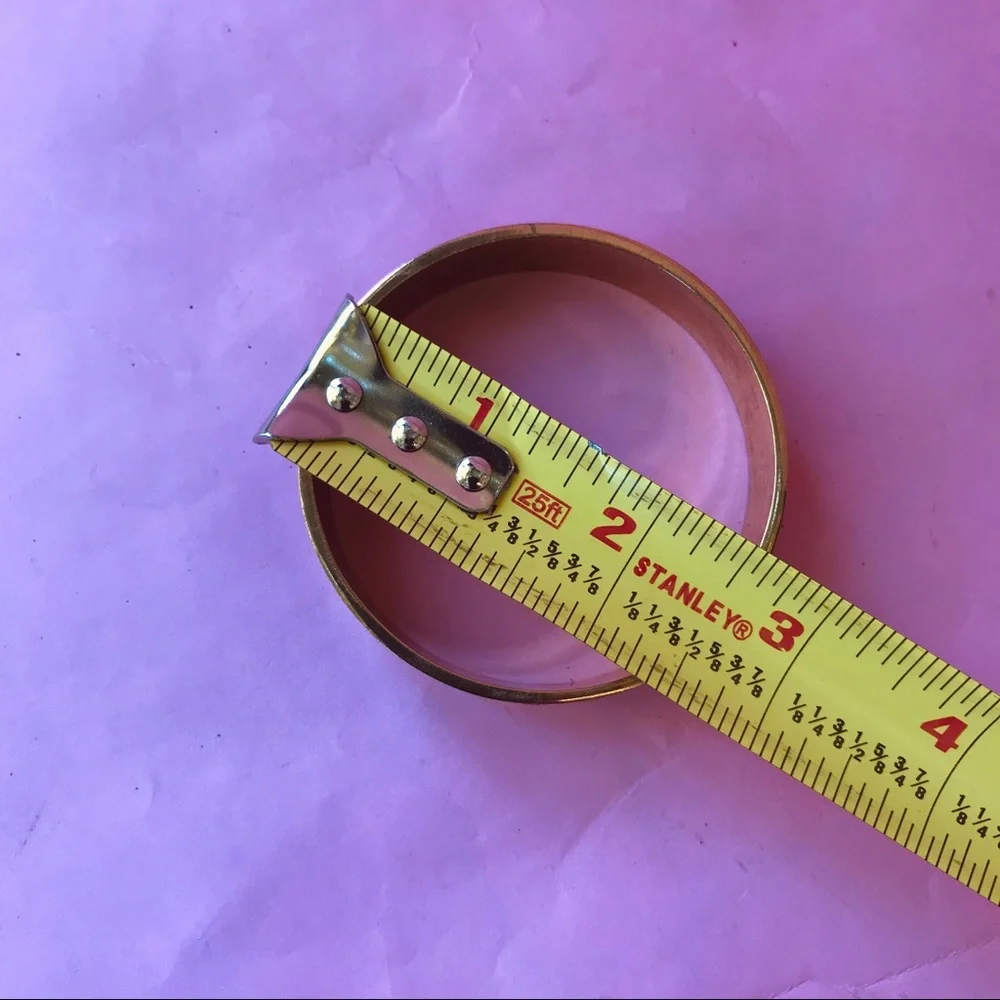 New gold/burgundy leather Dyrberg/Kern bangle bracelet