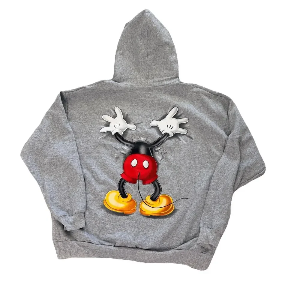 New Disneyland Resort Disney Parks Mickey Mouse Grey Sweatshirt 2X NWT