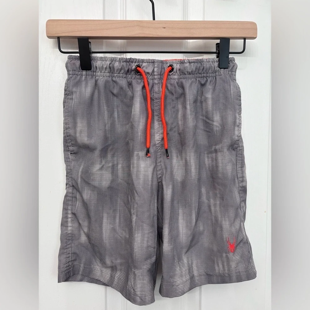 Spyder Kids Gray Shorts with Orange Drawstrings 7/8