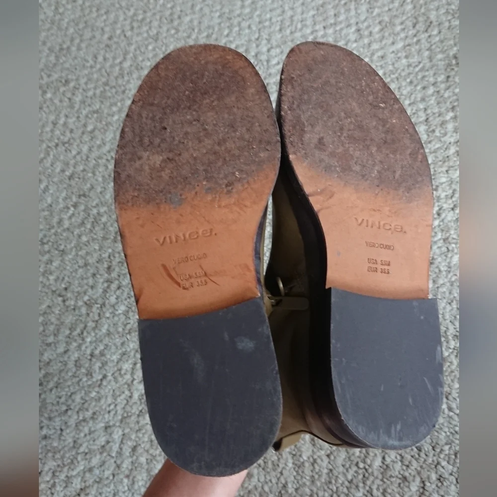 Vince leather last heel