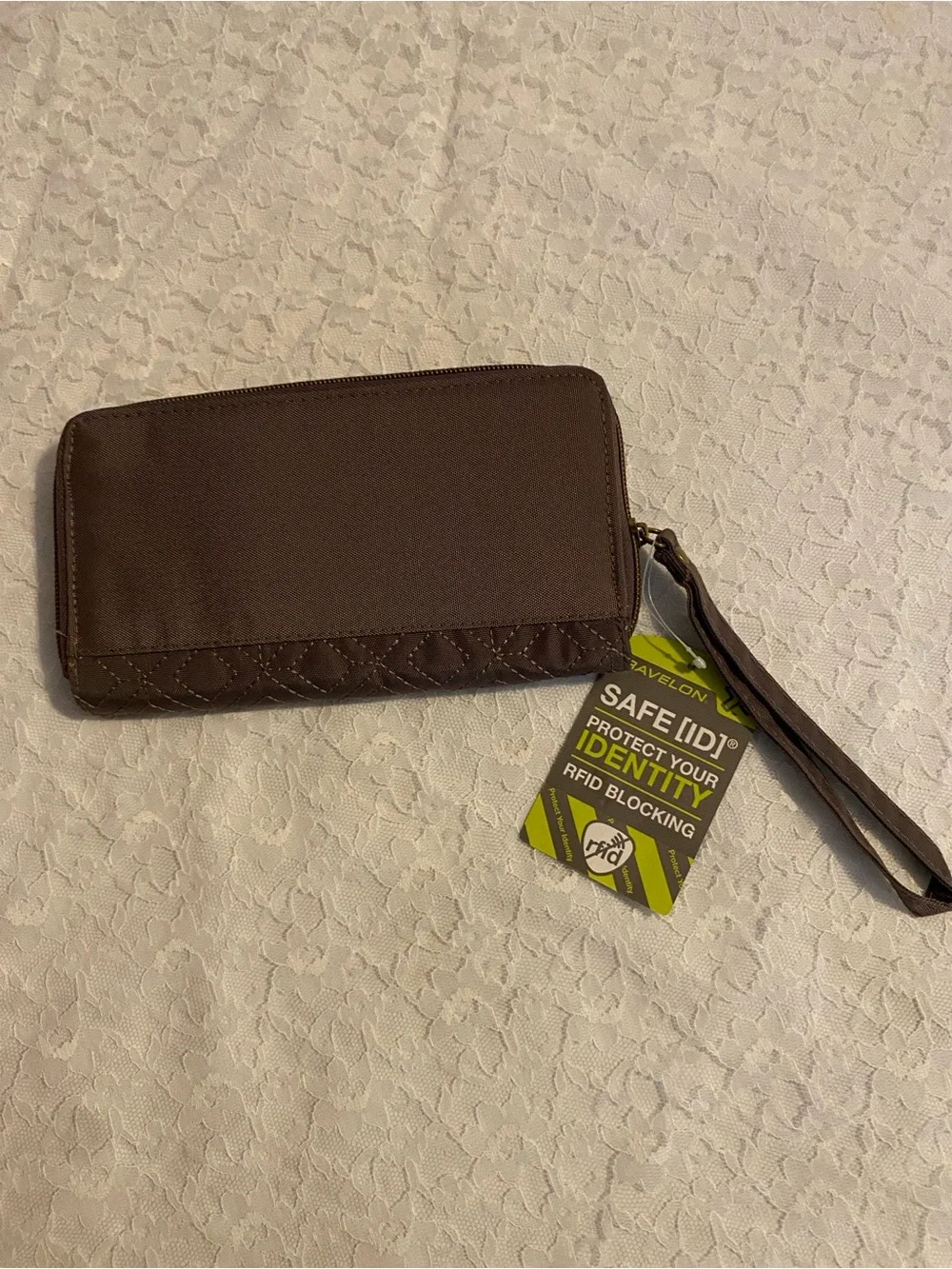 Travelon quilted wristlet
