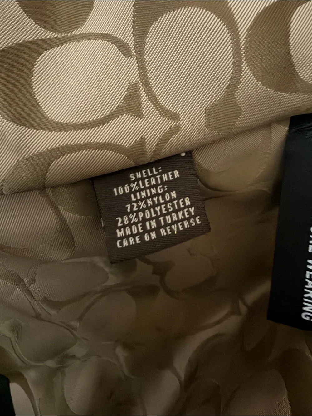 Coach full lining