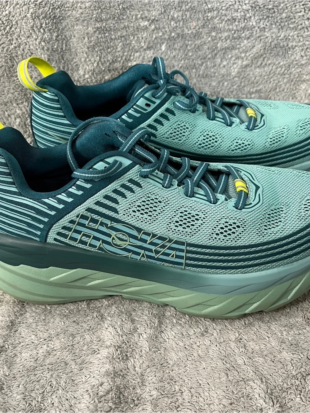 Hoka bondi 6 running shoes sneakers aqua haze women’s size 7.5 excellent
