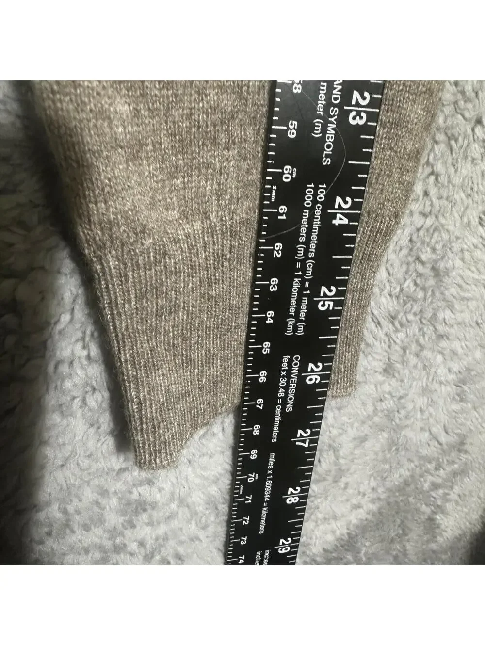 Tahari Tan Crewneck Sweater Classic Knit