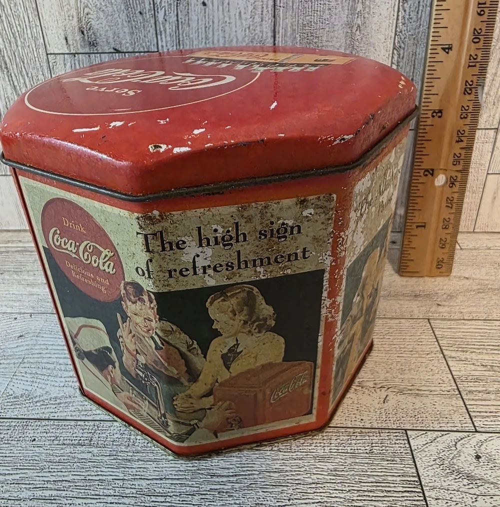 Coca Cola hexagonal tin