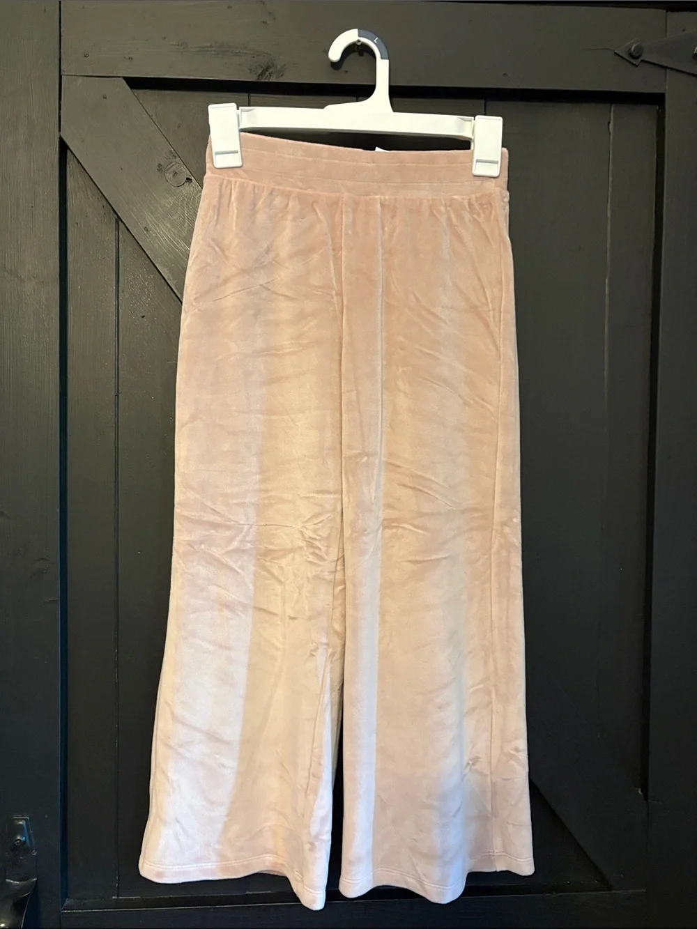 Zella Light Blush Velvet Wide-Leg Pants