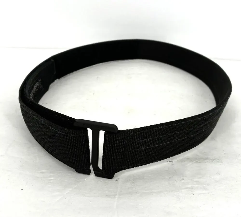 Vedder Handcrafted Tactical EDC Belt Black Canvas Adjustable 34-37 Heavy Duty